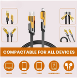 4 in 1 Data Cable  – USB-C & Lightning Connectors