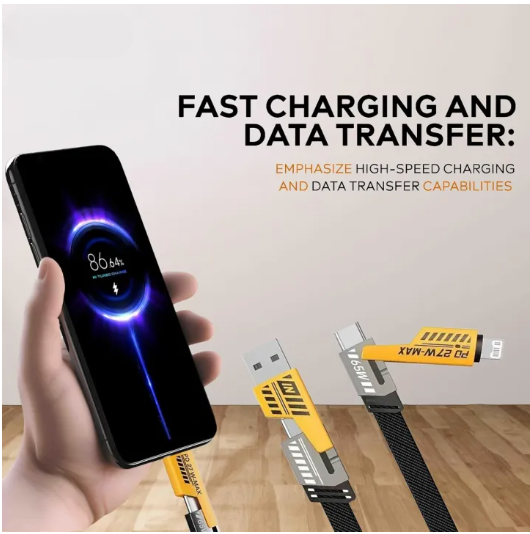 4 in 1 Data Cable  – USB-C & Lightning Connectors