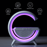 G Shaped RGB Light Table Lamp With Wireless Charger and Speaker