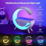 G Shaped RGB Light Table Lamp With Wireless Charger and Speaker