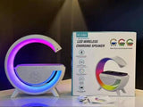 G Shaped RGB Light Table Lamp With Wireless Charger and Speaker