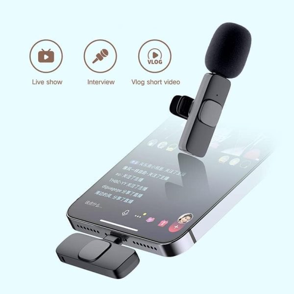 Wireless Mic K9 Dual Microphone Mic Plug